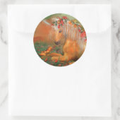 Eenhoorn van de Rozen Art Sticker (Tas)