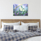 Eenhoorn van de vlinders Fine Art Canvas Print (Insitu (Slaapkamer))