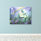 Eenhoorn van de vlinders Fine Art Canvas Print (Insitu (Houten vloer))