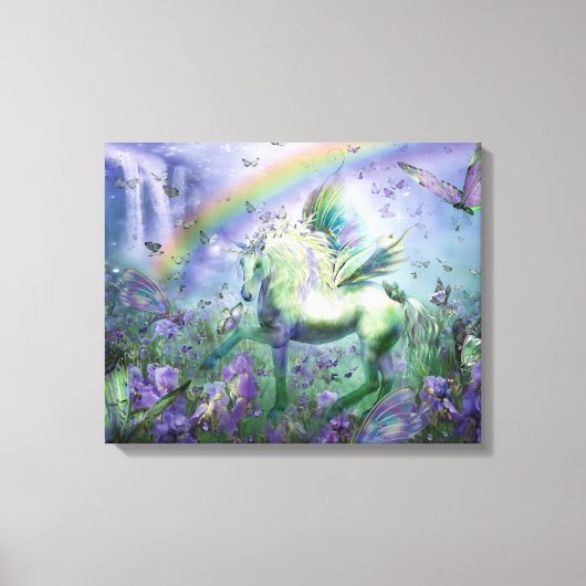 Eenhoorn van de vlinders Fine Art Canvas Print (Voorkant)