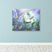 Eenhoorn van de vlinders Fine Art Canvas Print (Insitu (Houten vloer))