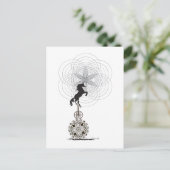 eenhoorn van het universum briefkaart (Staand voorkant)