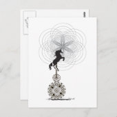 eenhoorn van het universum briefkaart (Voorkant / Achterkant)