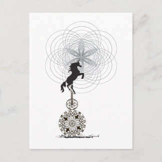 eenhoorn van het universum briefkaart