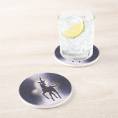 Eenhoorn van Void Aether en Space Fantasy Art Zandsteen Onderzetter (Zijkant)