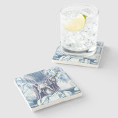 Eenhoorn van Water Element Fantasy Art Stenen Onderzetter (Zijkant)