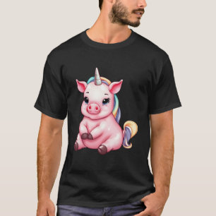 Eenhoorn Varken Magisch Boerderij Dier T-shirt