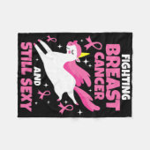 Eenhoorn vecht tegen borstkanker fleece deken (Voorkant (Horizontaal))