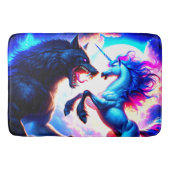 Eenhoorn vecht tegen een Warewolf Badmat (Voorkant)