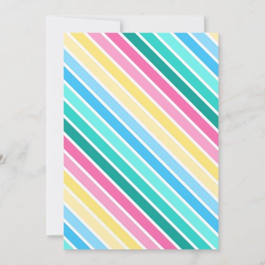 Eenhoorn Verjaardag 1e Verjaardagsfeest Kaart (Achterkant)