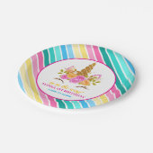 Eenhoorn Verjaardag 1e Verjaardagsfeest Papieren Bordje (Gekanteld)