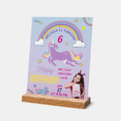 Eenhoorn Verjaardag Acryl Teken –Aangepaste Naam & Bord (Hoek)