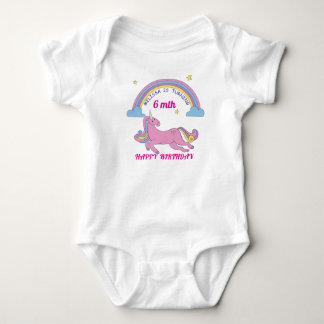 Eenhoorn Verjaardag Baby Bodysuit – Aangepaste Naa