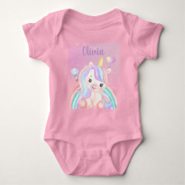 Eenhoorn Verjaardag Bodysuit voor meisjes - Custom