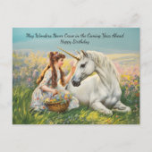 Eenhoorn  Verjaardag Briefkaart (Voorkant)