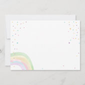 Eenhoorn Verjaardag Dank u kaart Roze Magisch (Achterkant)