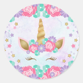 Eenhoorn Verjaardag Envelop Seals Ronde Sticker