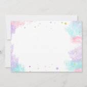 Eenhoorn Verjaardag Foto uitnodiging (Achterkant)