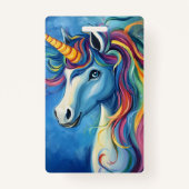 Eenhoorn verjaardag hostnaam badge (Achterkant)