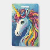 Eenhoorn verjaardag hostnaam badge (Achterkant)