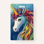 Eenhoorn verjaardag hostnaam badge (Achterkant)