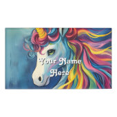 Eenhoorn verjaardag hostnaam naambadge (Voorkant)