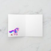 Eenhoorn Verjaardag Kaart - Super Pooper (Binnen)