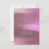 Eenhoorn Verjaardag Meisjes Nacht Uit Partij Mauve Kaart (Achterkant)