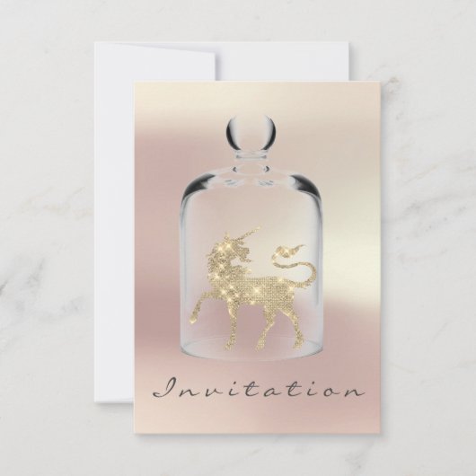 Eenhoorn Verjaardag Meisjes Night Out Party Roos G Kaart (Voorkant)