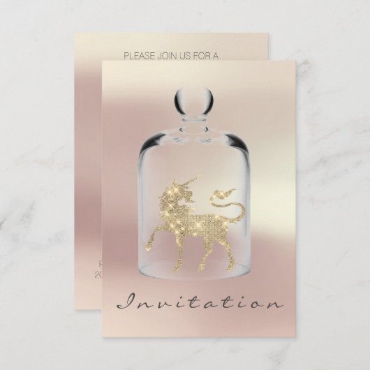 Eenhoorn Verjaardag Meisjes Night Out Party Roos G Kaart (Voorkant / Achterkant)