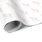 Eenhoorn verjaardag meisjes pastel cadeaupapier (Rol Hoek)