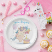 Eenhoorn Verjaardag met taart Papier Bord (Feest)