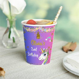 Eenhoorn Verjaardag Papieren Cups | Rainbow Unicor Bekers