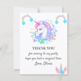 Eenhoorn Verjaardag Party Decoraties Kaart