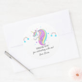 Eenhoorn Verjaardag Party Decoraties Ronde Sticker (Envelop)