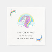 Eenhoorn Verjaardag Party Decoraties Servet (Voorkant)