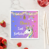 Eenhoorn Verjaardag servetten | Rainbow Unicorn Pa (Insitu)