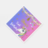 Eenhoorn Verjaardag servetten | Rainbow Unicorn Pa (Hoek)