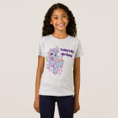 Eenhoorn Verjaardag T-Shirt (Voorkant volledig)