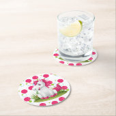 Eenhoorn Verjaardag thema Ronde Kartonnen Onderzetter (Insitu)