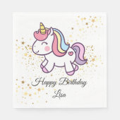 eenhoorn verjaardag thema servet (Voorkant)