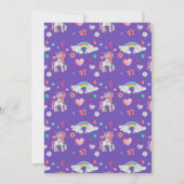 Eenhoorn Verjaardag Uitnodiging - Eenhoorn Feest (Achterkant)