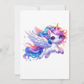 Eenhoorn Verjaardag Uitnodiging Eenhoorn Verjaarda (Achterkant)