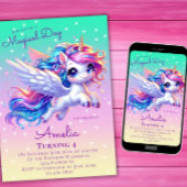 Eenhoorn Verjaardag Uitnodiging Eenhoorn Verjaarda