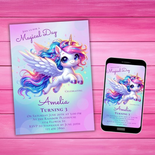 Eenhoorn Verjaardag Uitnodiging Eenhoorn Verjaarda