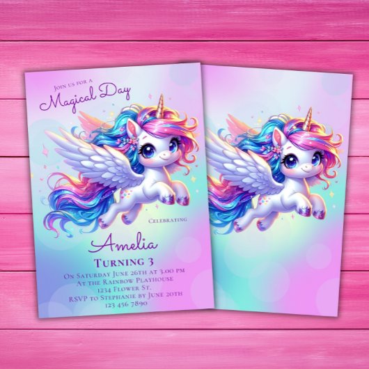 Eenhoorn Verjaardag Uitnodiging Eenhoorn Verjaarda