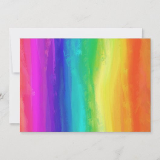 Eenhoorn verjaardag uitnodiging. Magische regenboo Kaart (Achterkant)