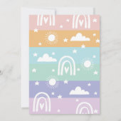 Eenhoorn Verjaardag Uitnodiging, Rainbow Eenhoorn  Kaart (Achterkant)