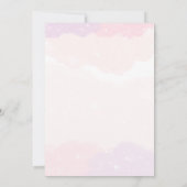 Eenhoorn Verjaardag Uitnodiging Regenboog Eenhoorn (Achterkant)