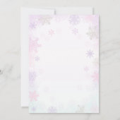 Eenhoorn Verjaardag Uitnodiging Winter Eenhoorn Pa (Achterkant)